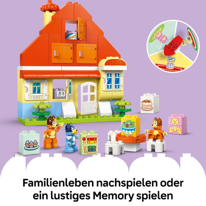 LEGO DUPLO Bluey Familienhaus Lernspielzeug - mit Memory-Spiel - 10459