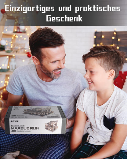 ROKR Marble Spaceport 3D Holzpuzzle Kugelbahn - LGC01 Motorbetrieben