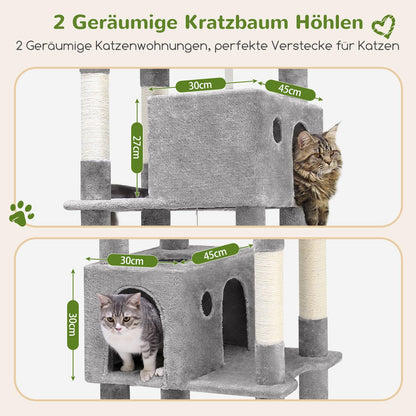 **Globlazer Kratzbaum XXL F83 für grosse Katzen – Hellgrau**