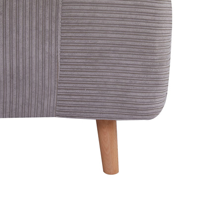 HOMCOM 2-in-1 Schlafsofa Gästebett - Cord-Optik Hellgrau