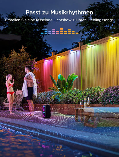 Govee Outdoor Zaunleuchte RGBWIC IP65 Matter - 6er Set