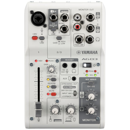 Yamaha AG03MK2 Live-Streaming Paket - Weiss