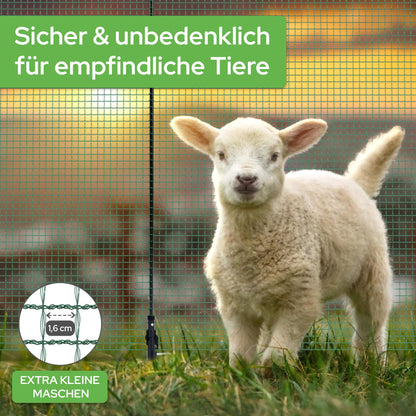 Arebos Begrenzungszaun 15 m, mobiler Gartenzaun mit 9 Pfosten