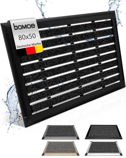 bomoe AluGant Fussabtreter Aussen 50x80 cm Anthrazit. Rechteckiger Mattenrost aus Aluminiumlamellen zur Schuhreinigung.
