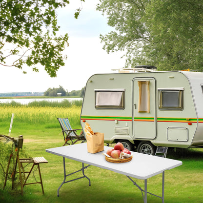 Byliable Klapptisch Falttisch – 180cm Kunststoff Weiss