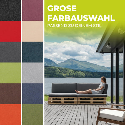 Pillows24 Palettenkissen 120x80 Outdoor Sitzauflage für Europaletten - Rot