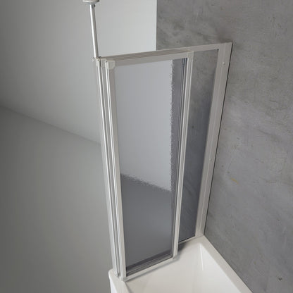 Schulte Duschwand Well Badewanne Seitenwand 3-teilig Kunstglas Tropfen