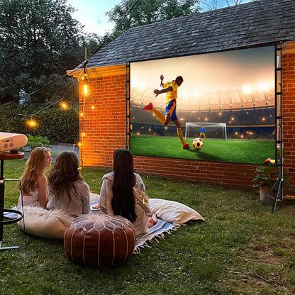 Towond Projektor-Leinwand mit Ständer Tragbar HD - 150 Zoll 16:9