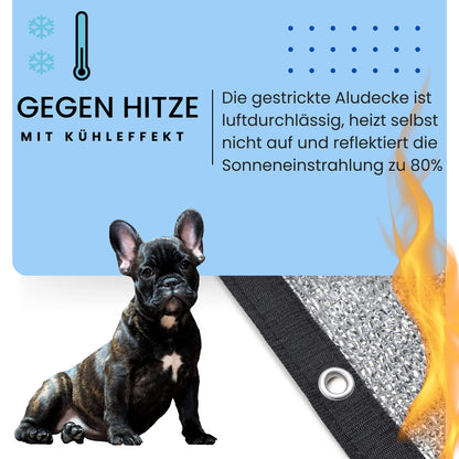 Petgold UV-Schattennetz Auto 3x4 m – Aludecke mit Ösen, Hitzeschutz