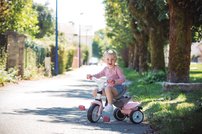 Smoby Baby Balade Plus Mitwachsendes Dreirad mit Schubstange - Rosa