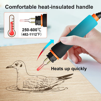 Preciva Brandmalerei Brennkolben Set - 23W Einstellbar