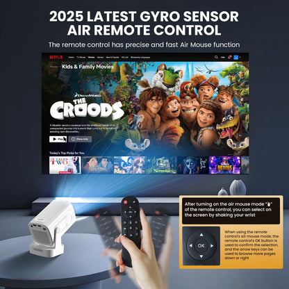 Mini Beamer 2025 Modell 1080P Native Tragbarer Projektor – Weiss