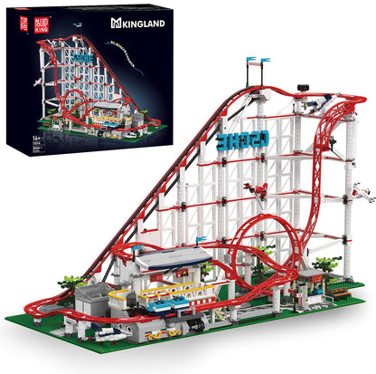 Mould King 11014 Loop Coaster – Technik Achterbahn Bausatz. Komplexer Bausatz einer Achterbahn mit Loop-Strecke zum Aufbau eines funktionsfähigen Modells.