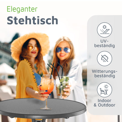 BeFair Nico Stehtisch Klappbar - Rund 70cm Anthrazit