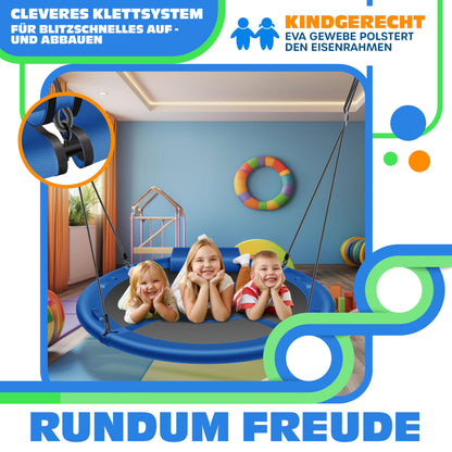 KESSER® Nestschaukel Ø 120cm für Kinder & Erwachsene - Blau
