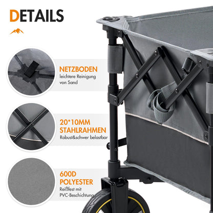Portal faltbarer XXL Bollerwagen - 120kg Belastbarkeit
