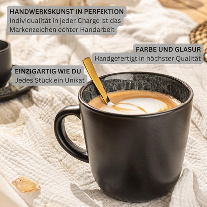 SÄNGER Sydney Kombiservice 30-tlg. für 6 Personen - Dunkelgrau Steingut