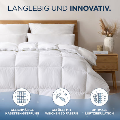 Samthus Bettdecke 135x200 cm Ganzjahresdecke mit Baumwollbezug