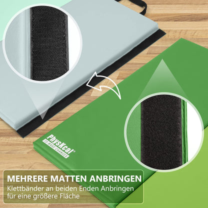 PhysKcal Turnmatte klappbar 5-Panel mit Tragegriffen, Wald