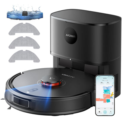 Airzeen Q10 Pro Saugroboter mit Wischfunktion und Absaugstation