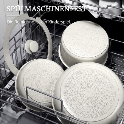 GiPP Topfset mit abnehmbarem Griff, 11-tlg. - Weiss