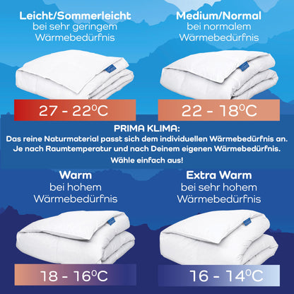 böhmerwald LINEA Kids Kleinkind Daunebett – 100x135 cm Weiss