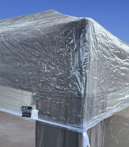 QUICK STAR Pavillon Schutzhaube 3x3 m PVC, wasserdicht, transparent