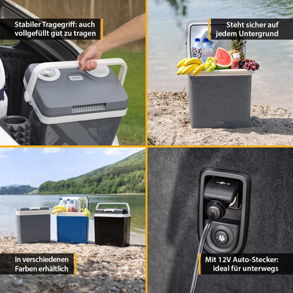 TZS First Austria Kühlbox 32L elektrisch 12V/230V Grau