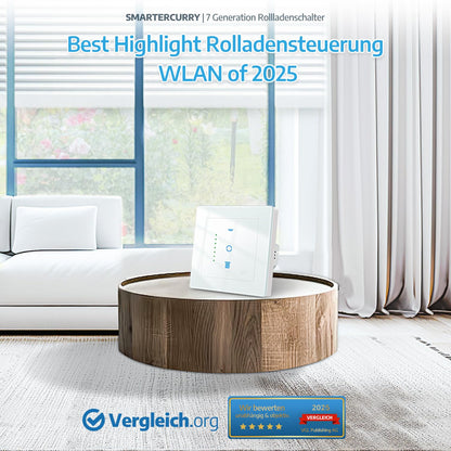 SMARTERCURRY Wlan Rolladenschalter 7. Gen – 4 Stk. Weiss