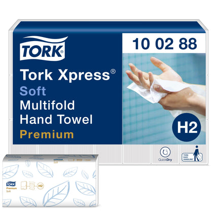 Tork Xpress Multifold H2 Premium weiche Falthandtücher – weiss 100288