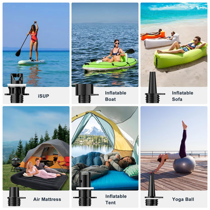 Mojimdo Elektrische SUP-Pumpe 20 PSI, wiederaufladbare Luftpumpe