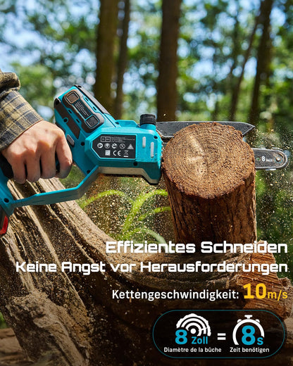 SEESII M8 Ace Mini Akku-Kettensäge 6 & 8 Zoll, 1000 W Brushless