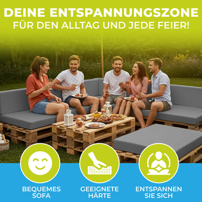 Pillows24 Palettenkissen 120x80 Outdoor Sitzauflage für Europaletten - Rot