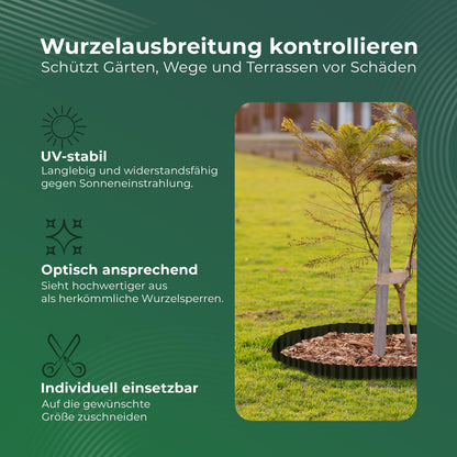 Novatool Wurzelsperre 3,5 x 0,6 m, 2 Stück, Rhizomsperre, schwarz