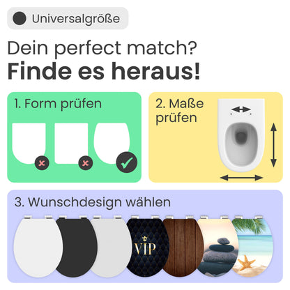 instmaier Gaia WC Sitz MDF Schwarz - Oval, Absenkautomatik