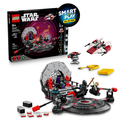 LEGO Star Wars 75427 SMART Play A-Wing Duell im Thronsaal Bauset mit Thron, A-Wing und drei Minifiguren
