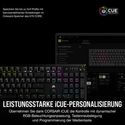Corsair K70 CORE RGB Mechanische Gaming-Tastatur - QWERTZ DE Schwarz