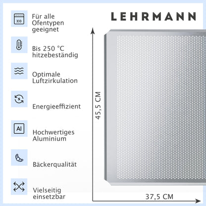LEHRMANN Lochblech 45,5 x 37,5 cm Backblech für Bosch Siemens Neff