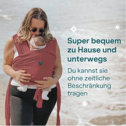 Koala Babycare Tragetuch Neugeborene Babytrage - Bourdeaux