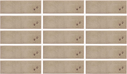 BEQHAUSE Stufenmatten rutschfest – 15 Stück 22x70cm Beige