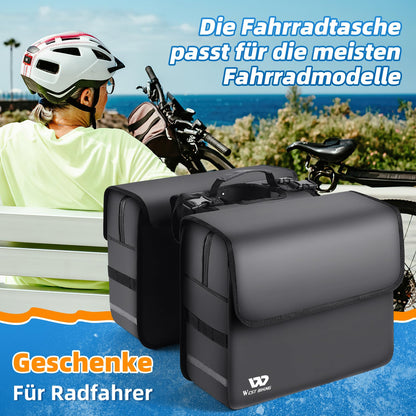 XIQI Gepäckträgertasche Doppeltasche 36L wasserdicht Grau