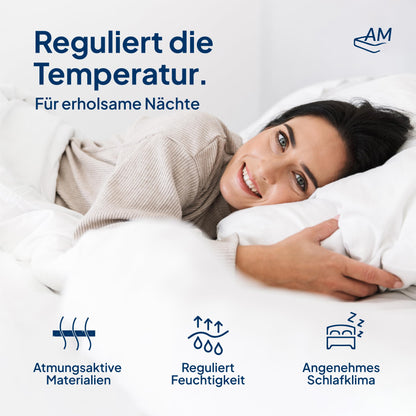 AM Qualitätsmatratzen Premium Gel Topper Gelschaum 110x200 weich