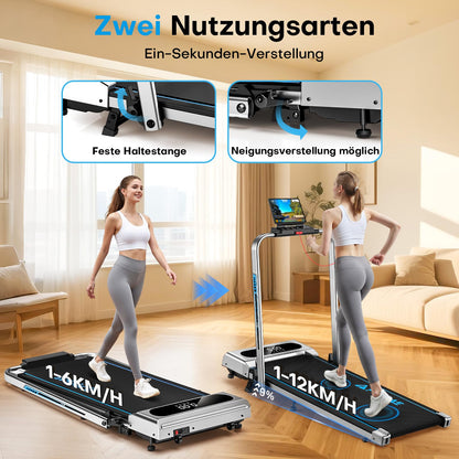 FOUSAE 5 in 1 Walking Pad Klapp-Laufband – 12km/h, 9% Steigung