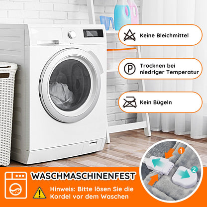 Elektrische Heizdecke Flanell mit Abschaltautomatik – 200x180cm Grau