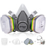 AirGearPro M-500 Atemschutzmaske mit ABEK1-P2 Filter, Gasmaske mit Doppelfilter und verstellbaren Gurten