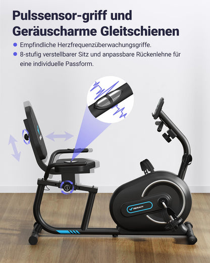 MERACH S08B1 Liegeergometer mit Bluetooth und 8 Widerstandsstufen