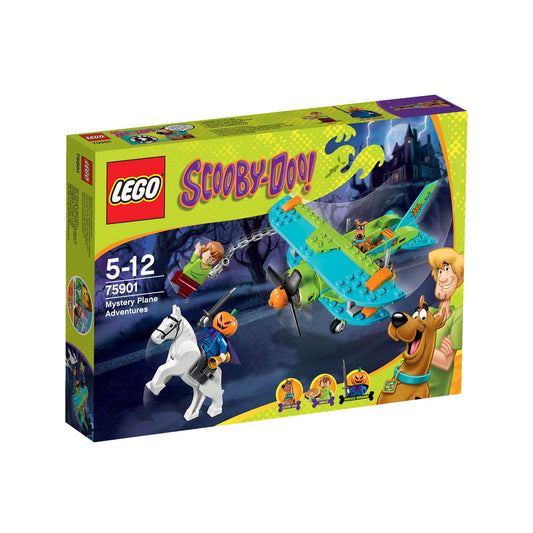LEGO Scooby-DOO Mystery Plane 75901 Konstruktionsset: Blaues, gelbes LEGO-Flugzeugmodell. Ermöglicht Bau und Spiel des Scooby-DOO Flugzeugs.