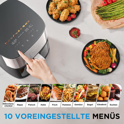 MIDEA Digital Airfryer 6.5L XL Heissluftfritteuse - Schwarz