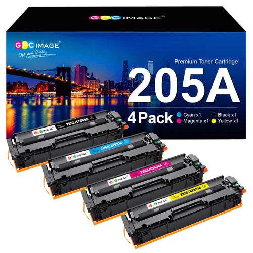 GPC IMAGE 205A Toner Set 4er-Pack kompatibel für HP Color LaserJet, vier Tonerkartuschen in Schwarz, Cyan, Gelb und Magenta