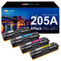GPC IMAGE 205A Toner Set 4er-Pack kompatibel für HP Color LaserJet, vier Tonerkartuschen in Schwarz, Cyan, Gelb und Magenta